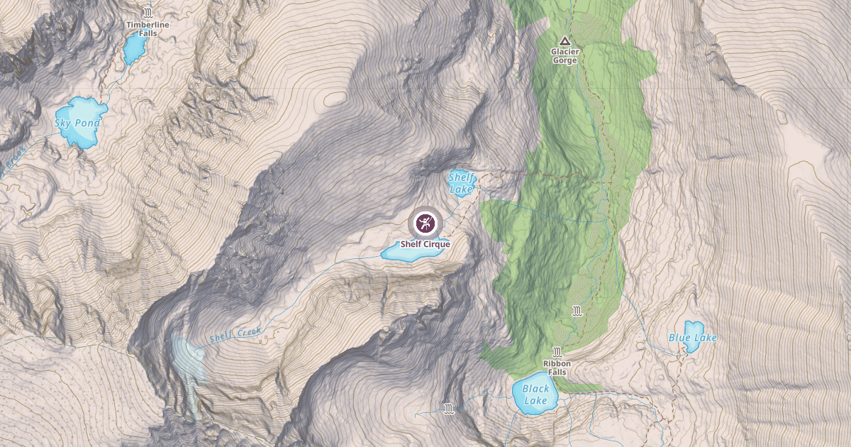 Map preview of Shelf Cirque