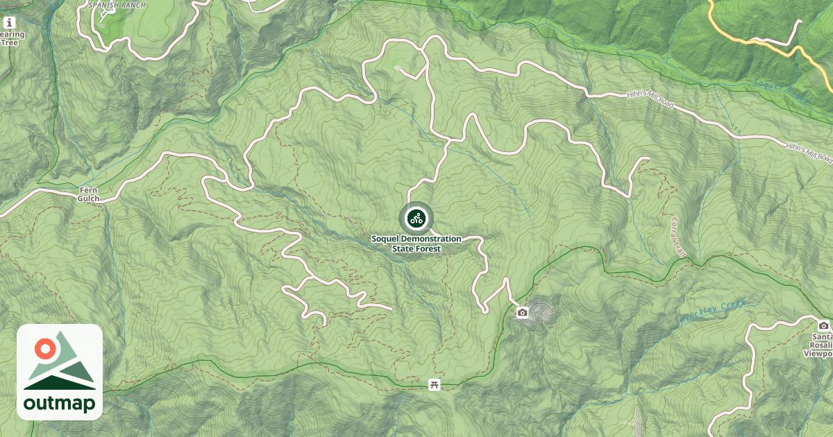 Map of Soquel Demonstration State Forest