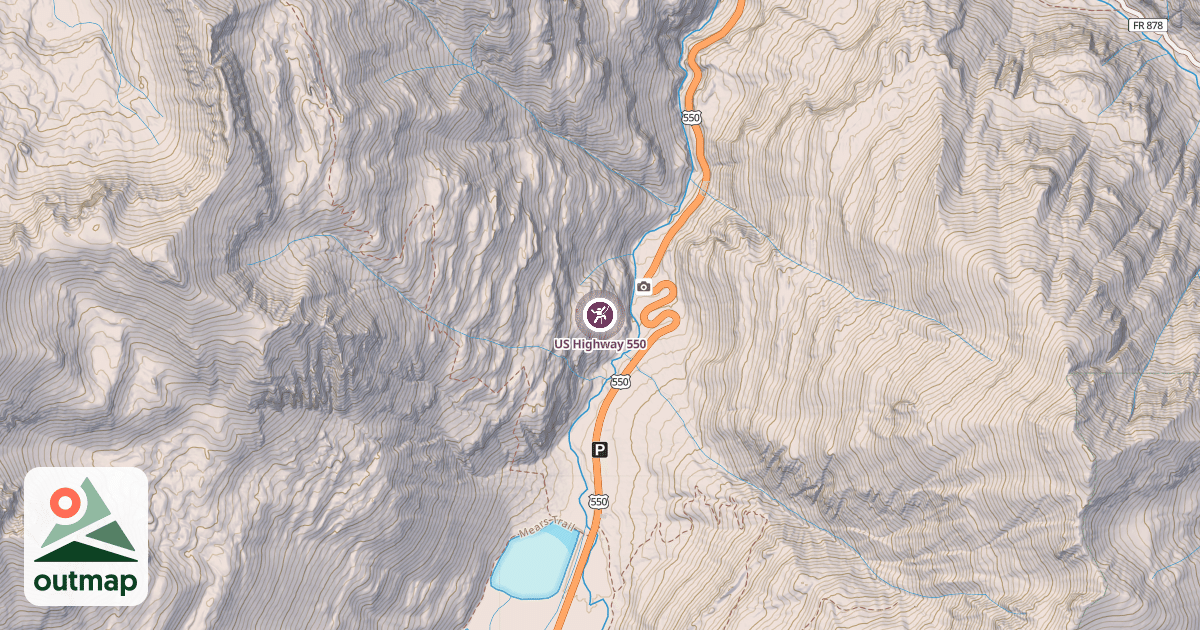 Map of US Highway 550