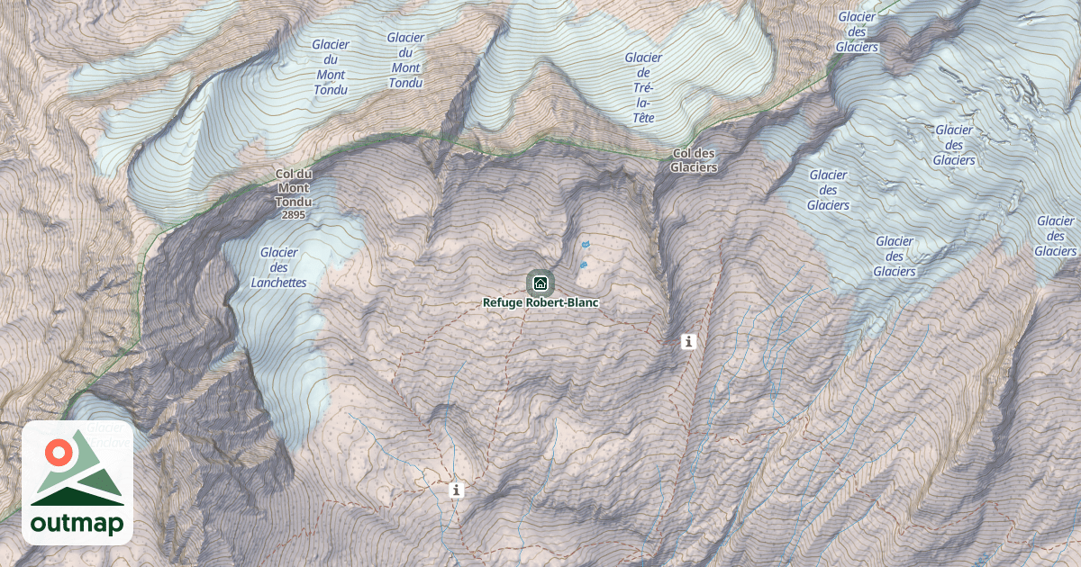 Map of Refuge Robert-Blanc