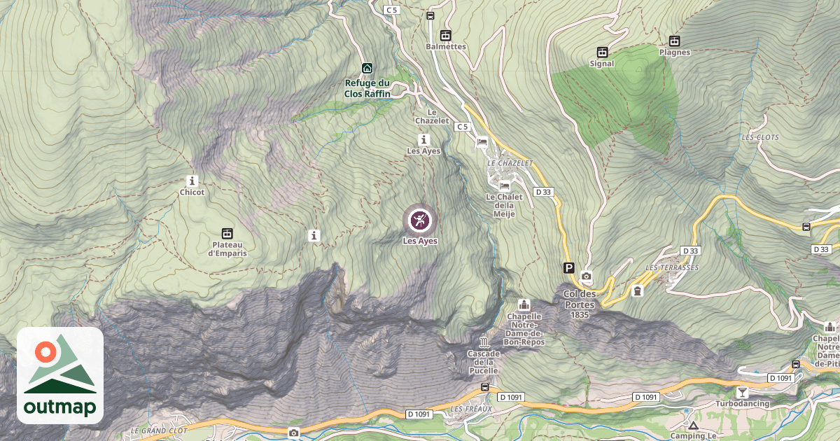 Map of Les Ayes