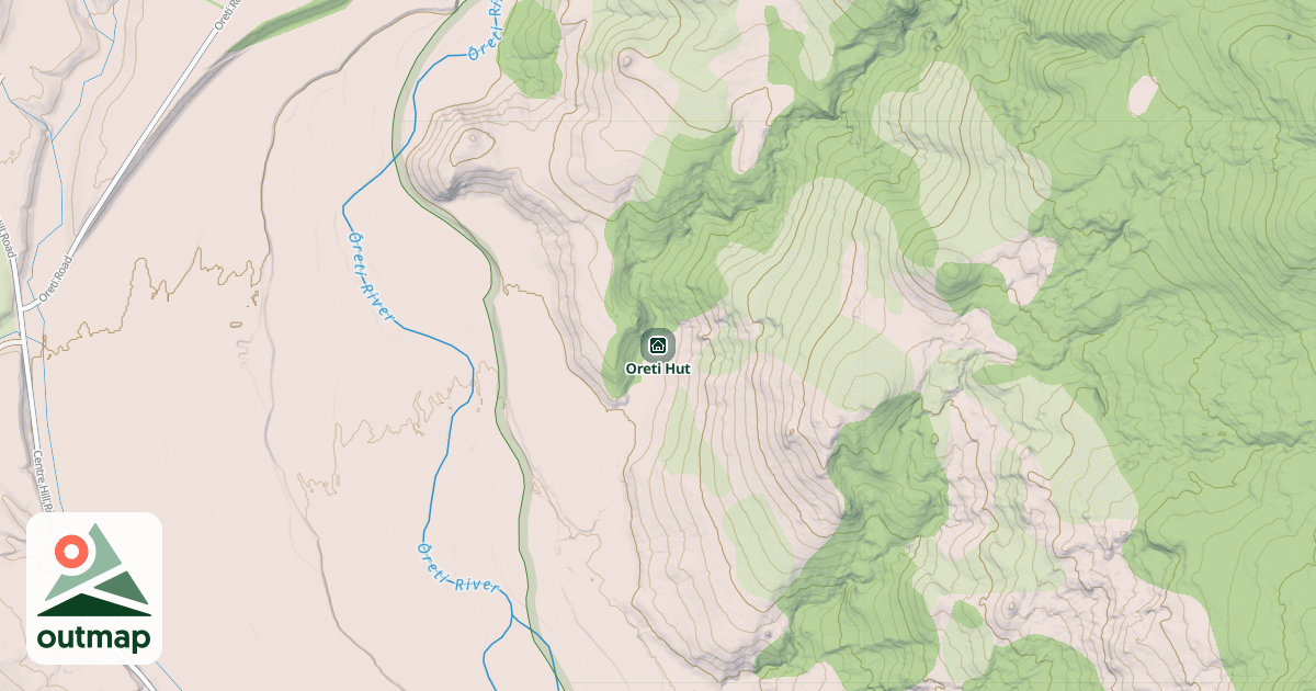 Map of Oreti Hut