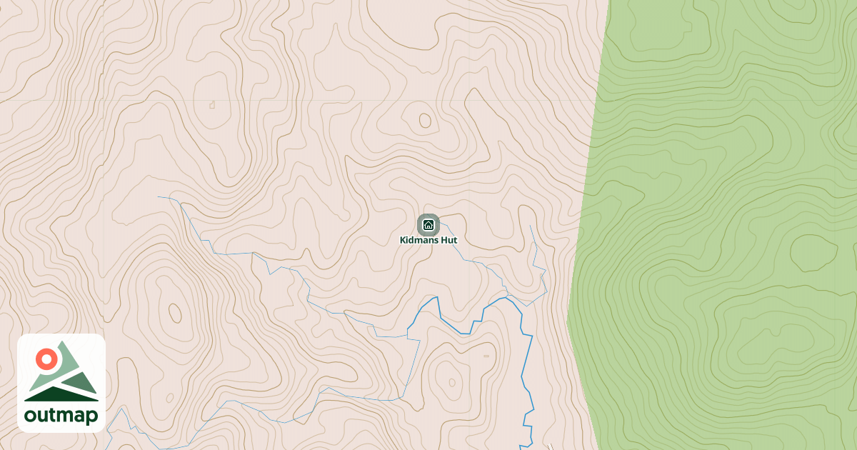 Map of Kidmans Hut