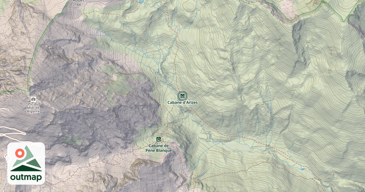 Map of Cabane d'Arizes