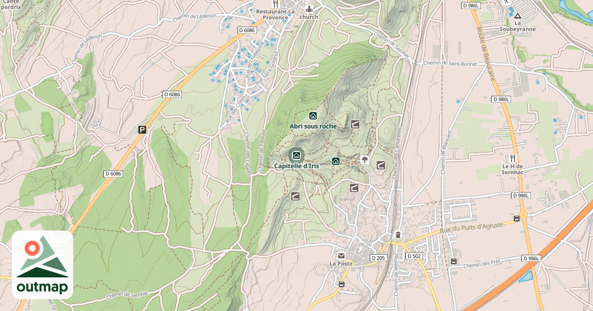 Map of Capitelle d'Iris