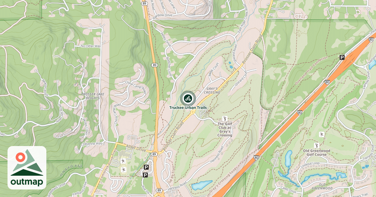 Map of Truckee Urban Trails