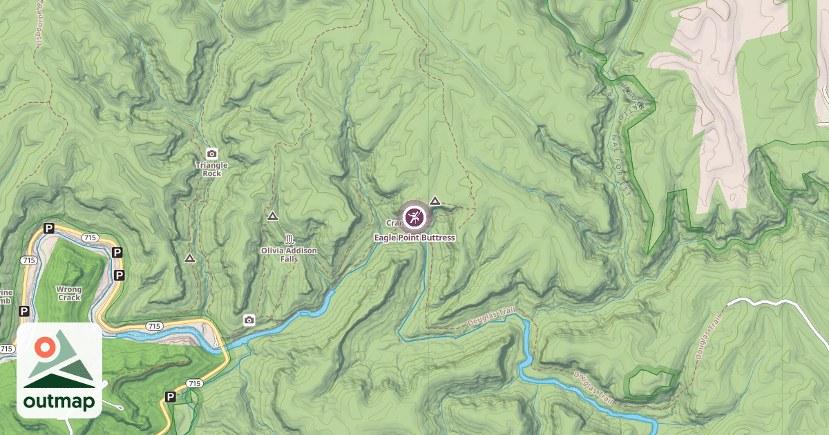 Map of Eagle Point Buttress