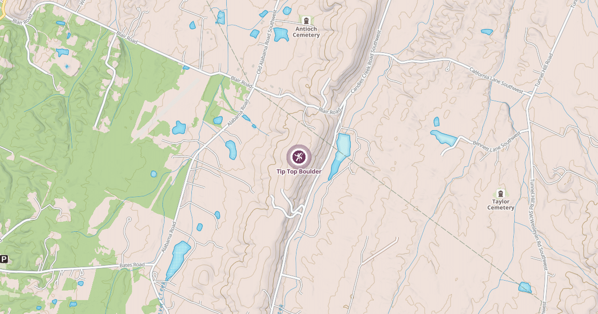 Map preview of Tip Top Boulder