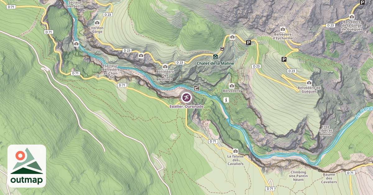 Map of Estélier, Oursinade