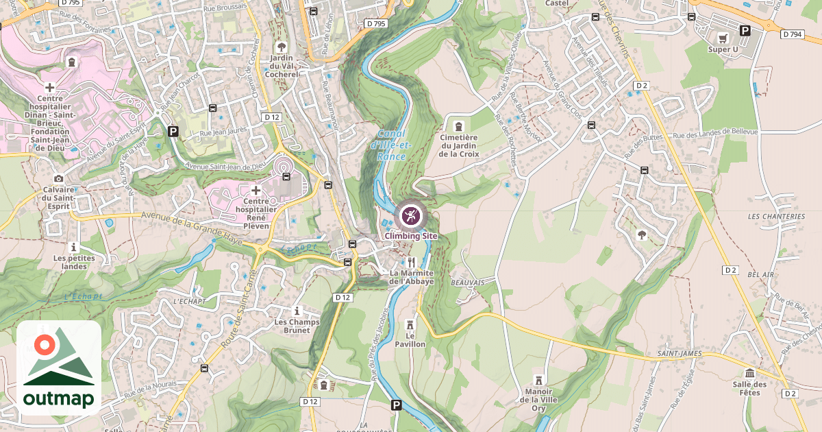 Map of Climbing Site