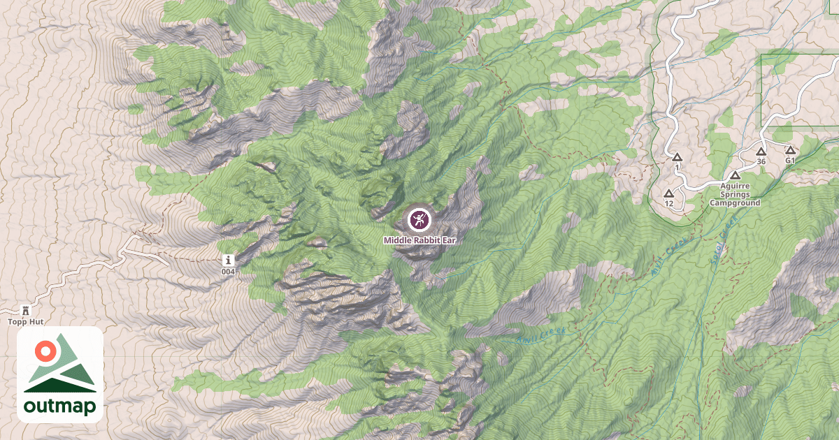 Map of Middle Rabbit Ear