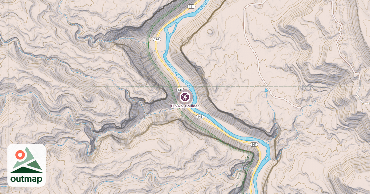 Map of U.S.G.S. Boulder