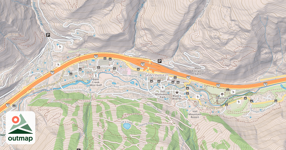 Map of Sandy's Shortcut