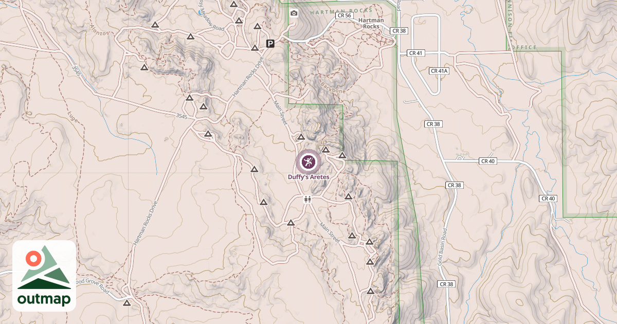 Map of Duffy's Aretes