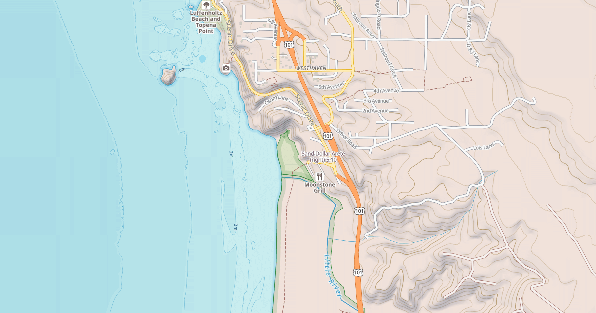 Map preview of Sand Dollar Arete (right)