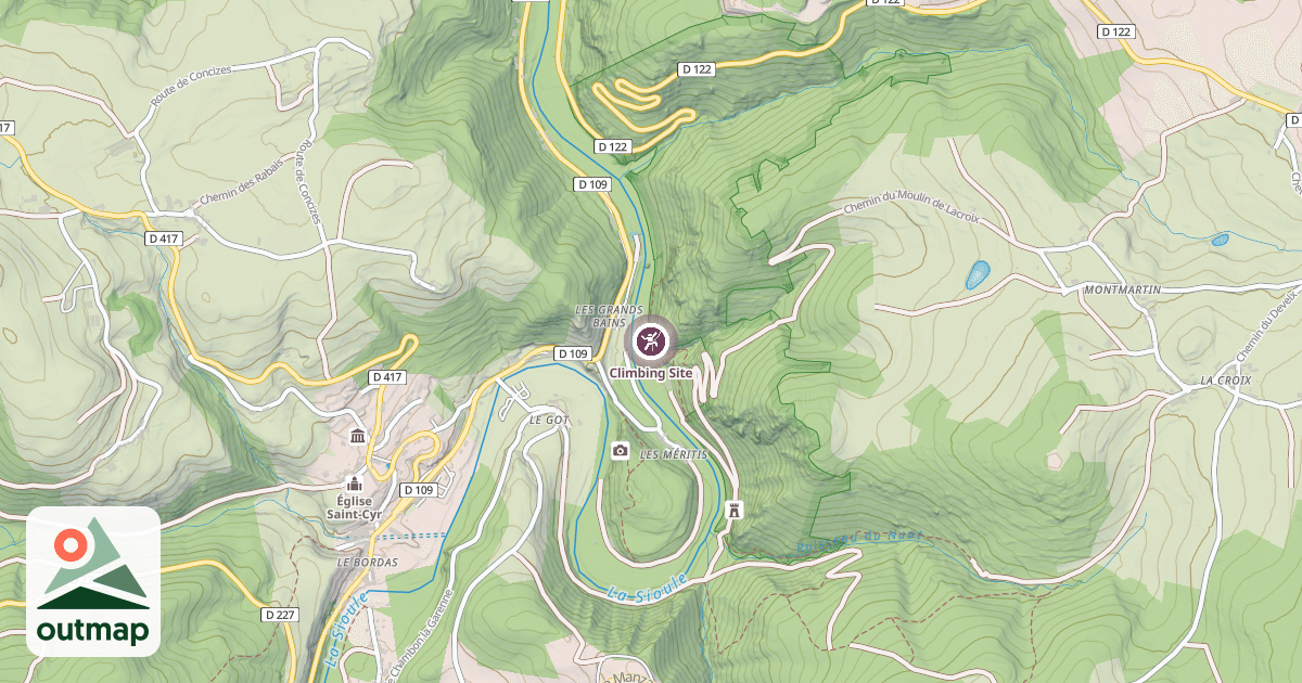Map of Climbing Site
