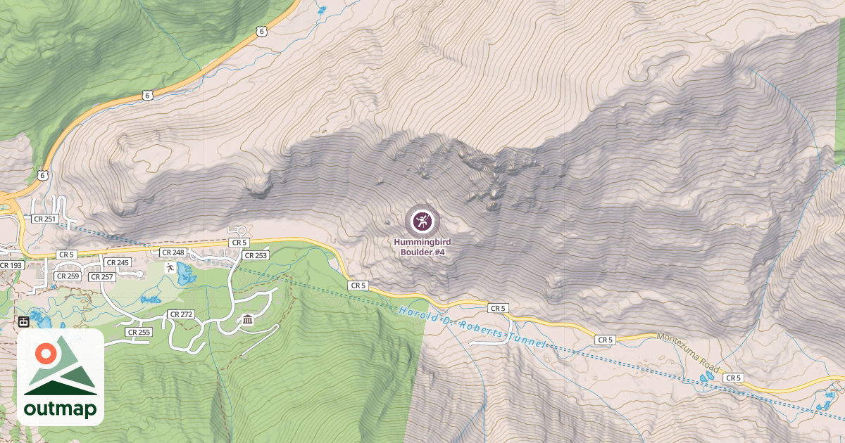 Map of Hummingbird Boulder #4
