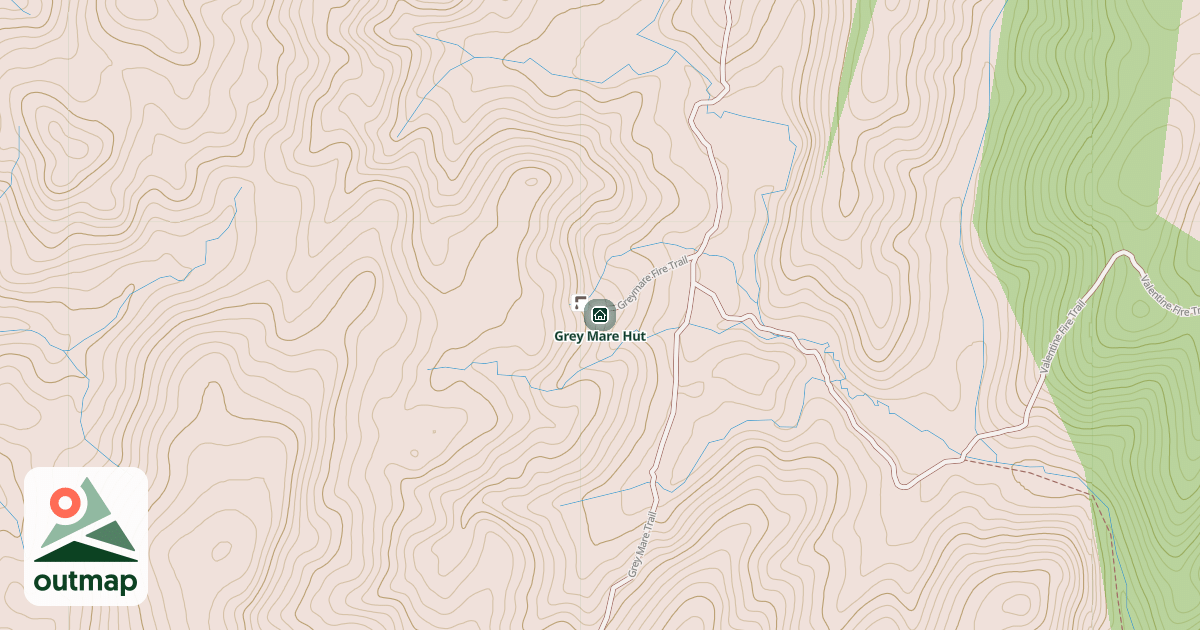 Map of Grey Mare Hut