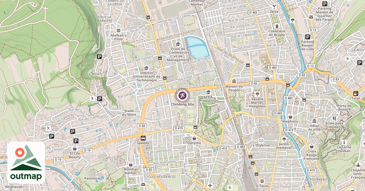 Map of Climbing Site