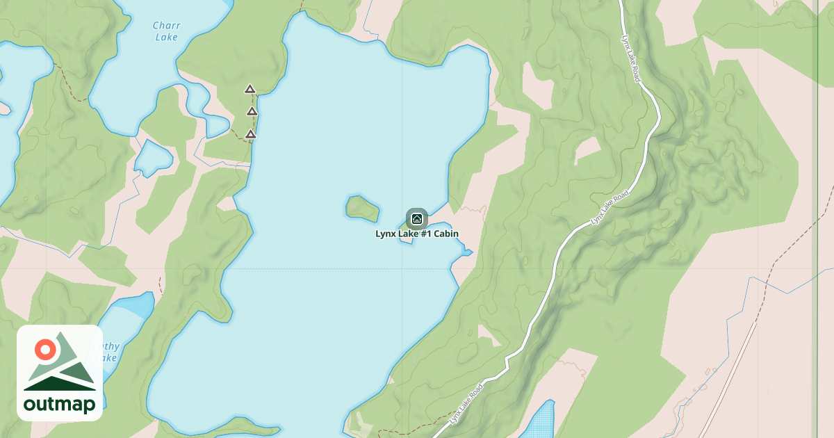 Map of Lynx Lake #1 Cabin