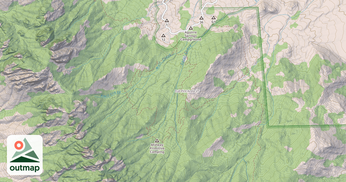 Map of Full Pint Arete