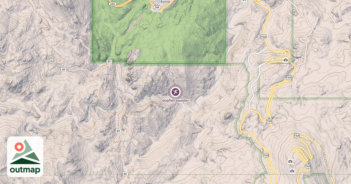 Map of dogfish boulder