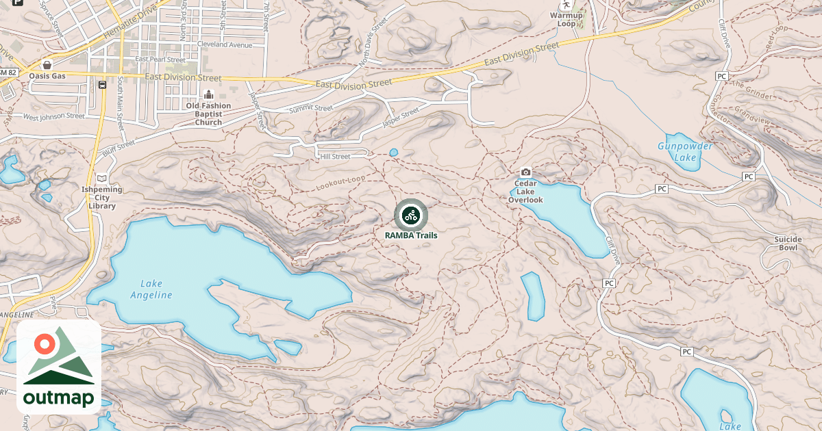 Map of RAMBA Trails