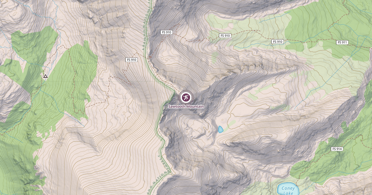 Map preview of Sawtooth Mountain