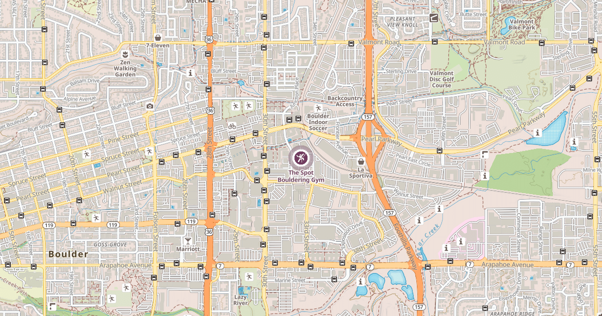 Map preview of The Spot Bouldering Gym