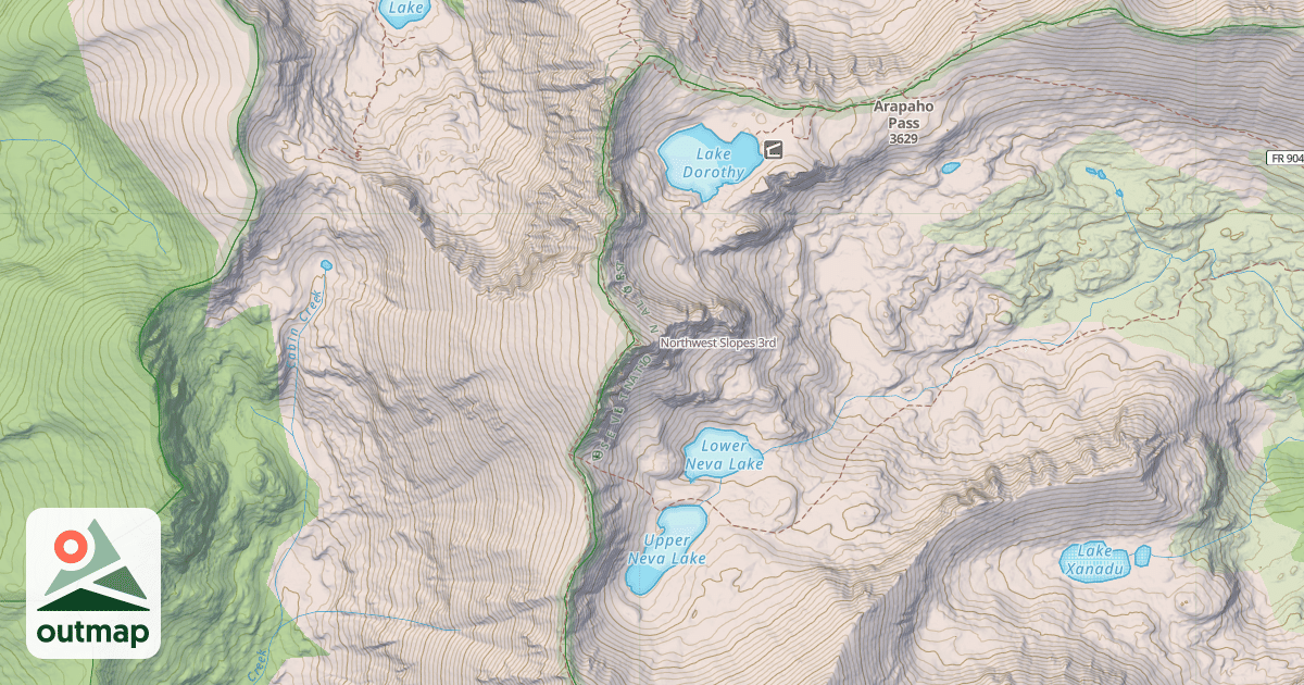 Map of Northwest Slopes