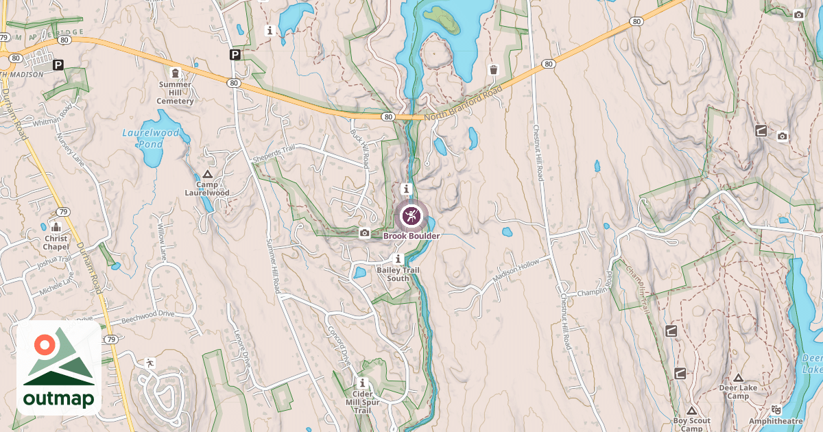 Map of Brook Boulder