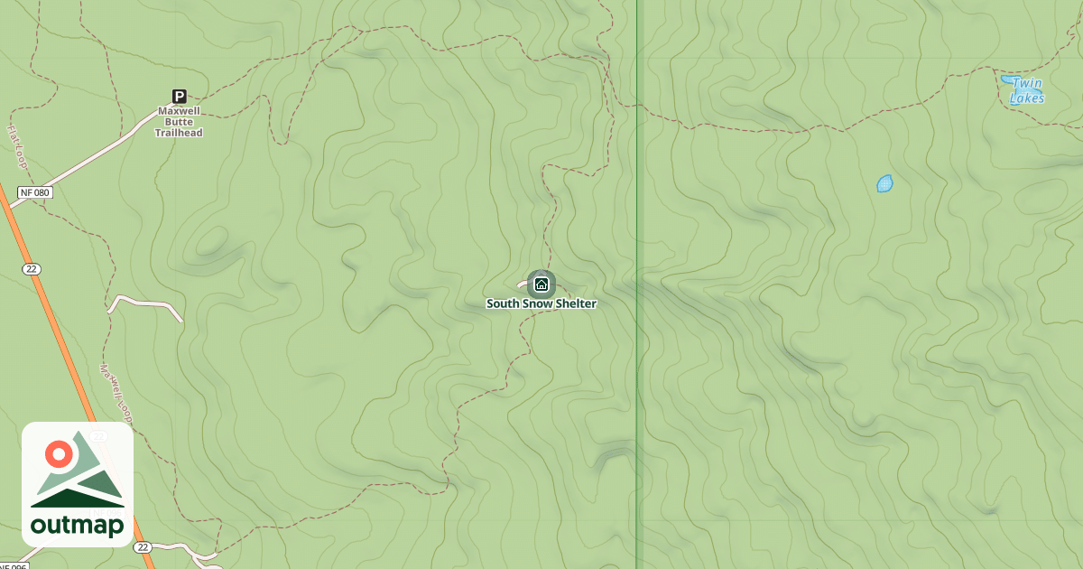 Map of South Snow Shelter