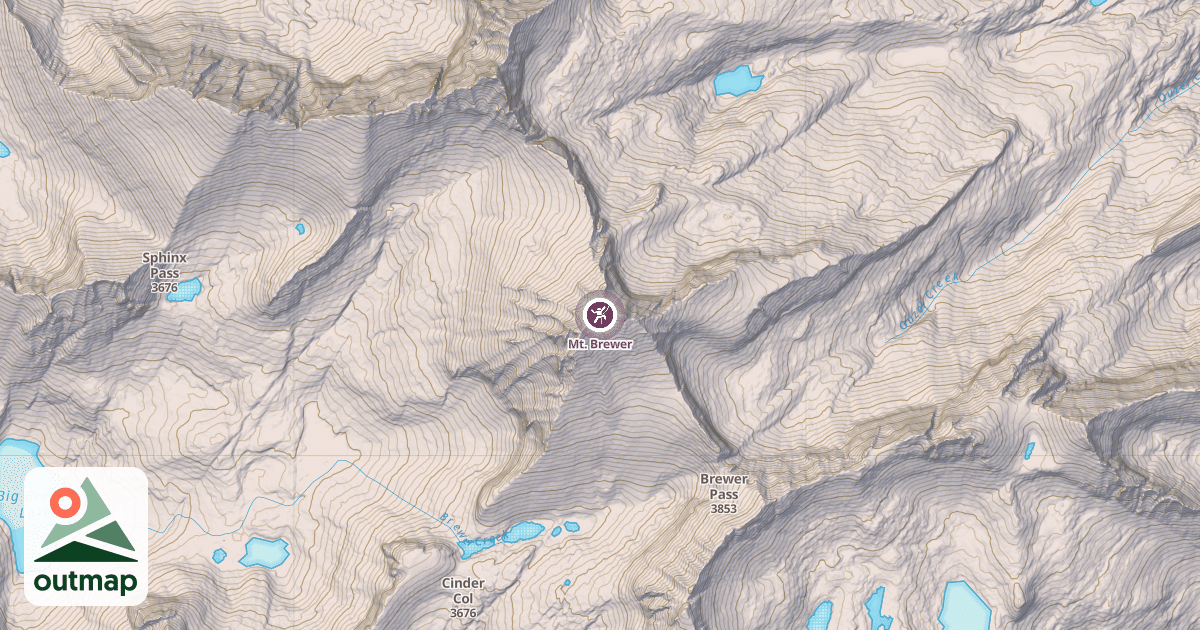 Map of Mt. Brewer