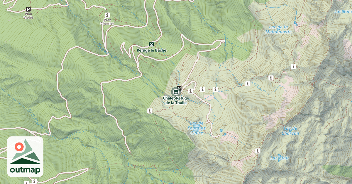 Map of Chalet-Refuge de la Thuile