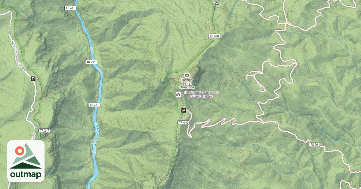 Map of Ellie Raynolds Memorial Buttress