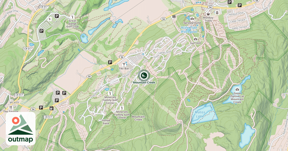 Map of Mountain Creek
