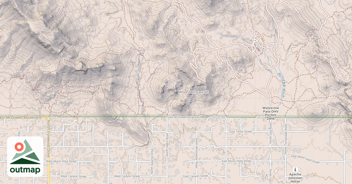 Map of Minion Mtn.
