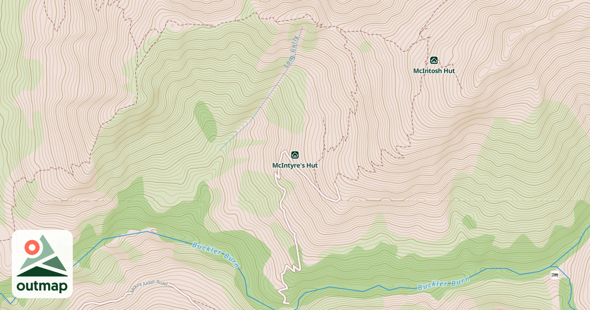 Map of McIntyre's Hut