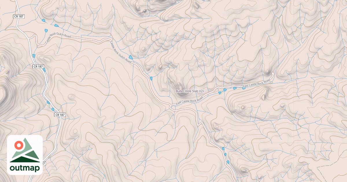 Map of Bullet Hole Slab