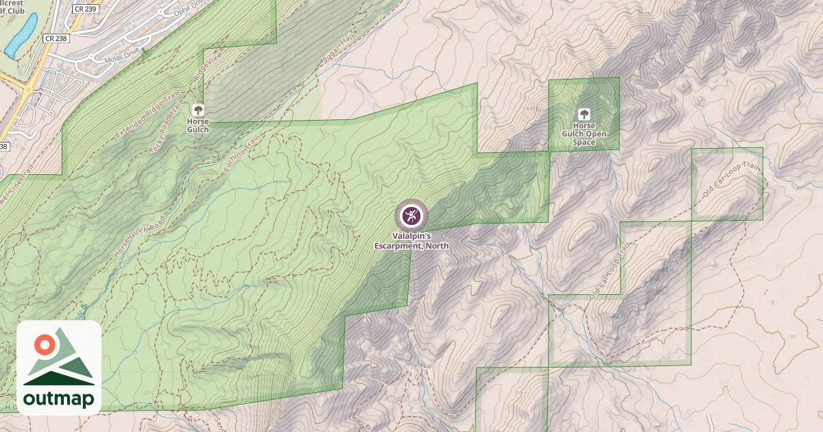 Map of Valalpin's Escarpment, North