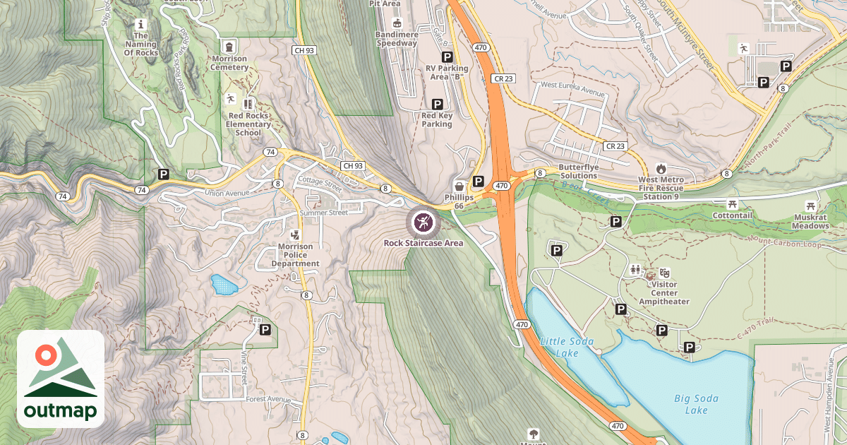 Map of Rock Staircase Area
