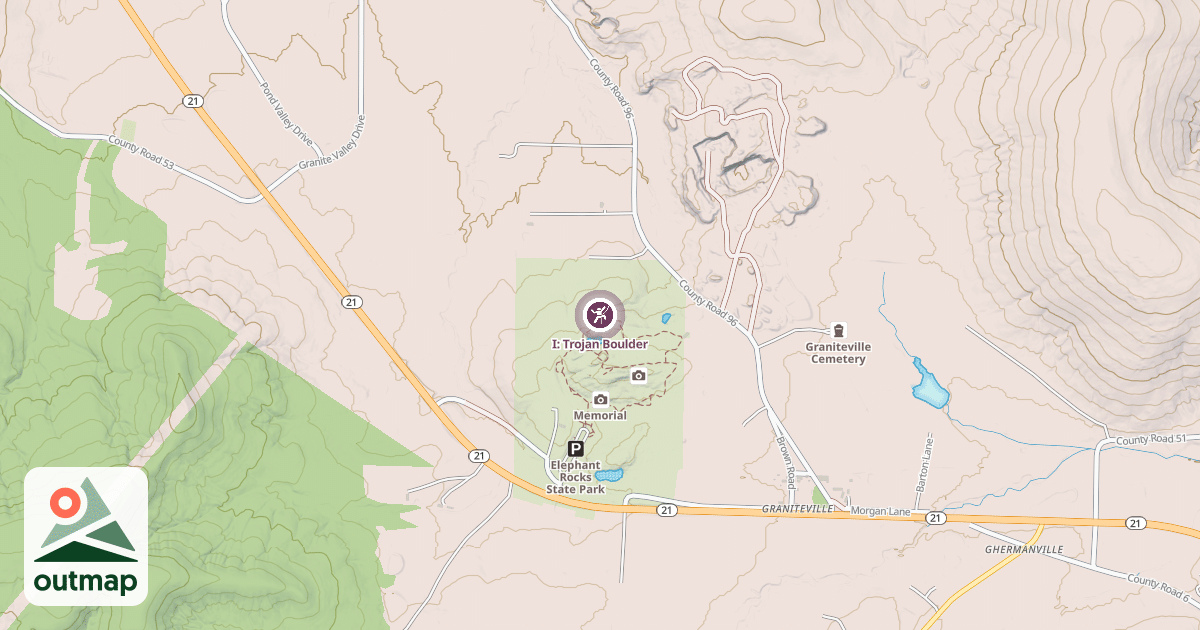 Map of I: Trojan Boulder