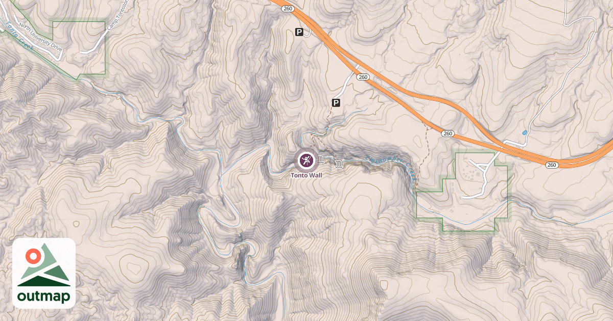 Map of Tonto Wall