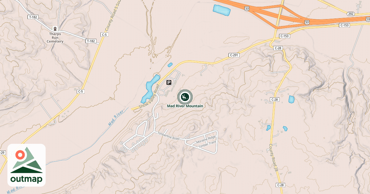 Map of Mad River Mountain