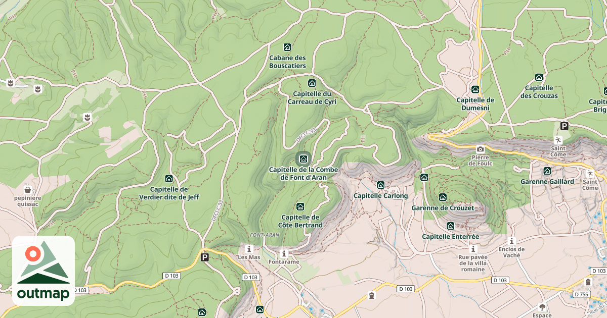 Map of Capitelle de la Combe de Font d'Aran