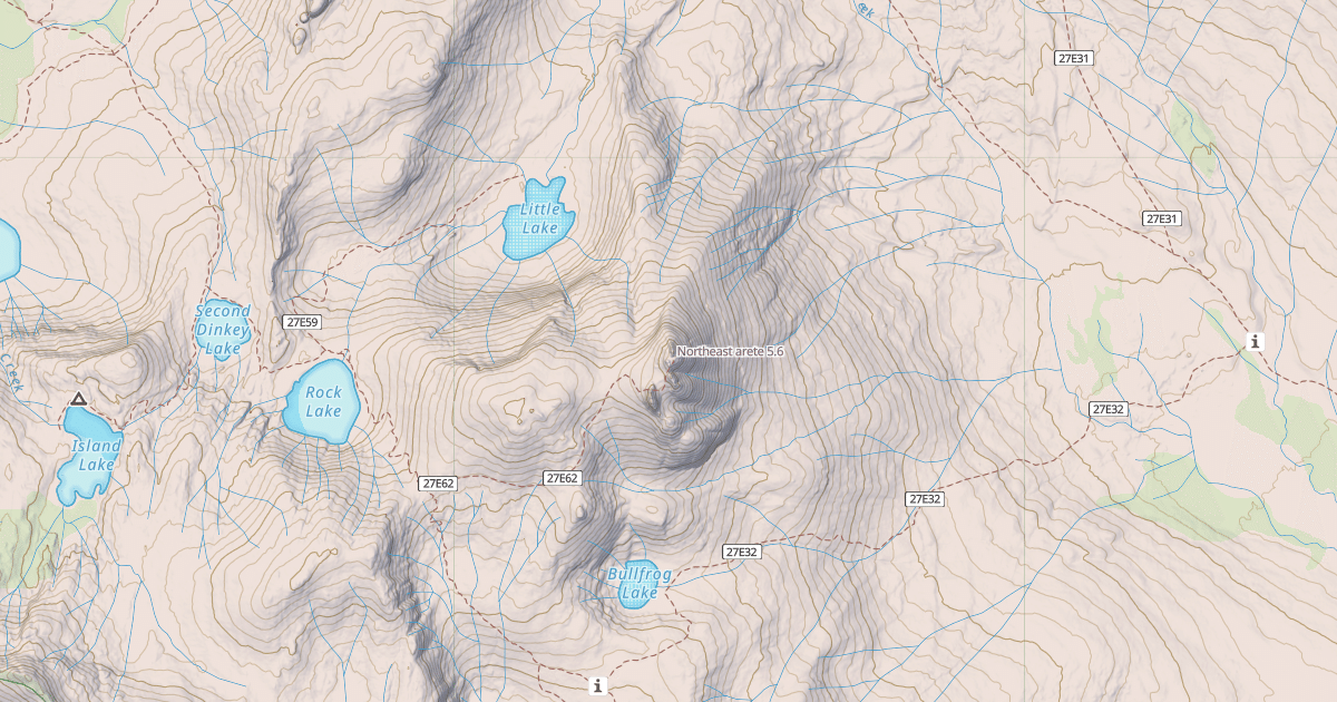 Map preview of Northeast arete