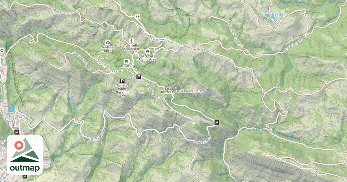 Map of Devil's Arete