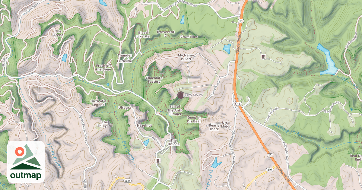 Map of Purdy Mouth