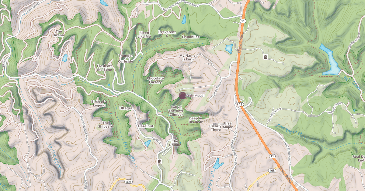 Map preview of Purdy Mouth
