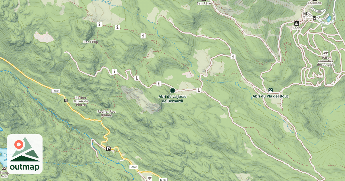 Map of Abri de La Jasse de Bernardi